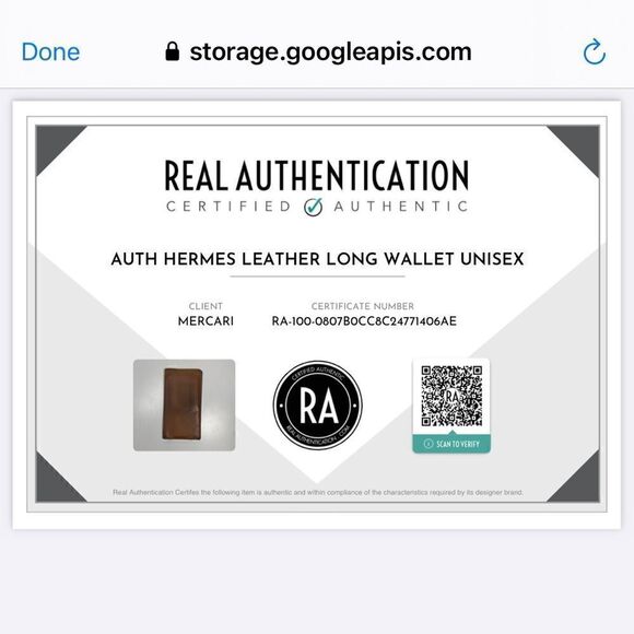 Hermes long brown leather wallet - Picture 16 of 16